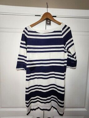 Lilly Pulitzer Navy and White Striped Boatneck Tunic Dress